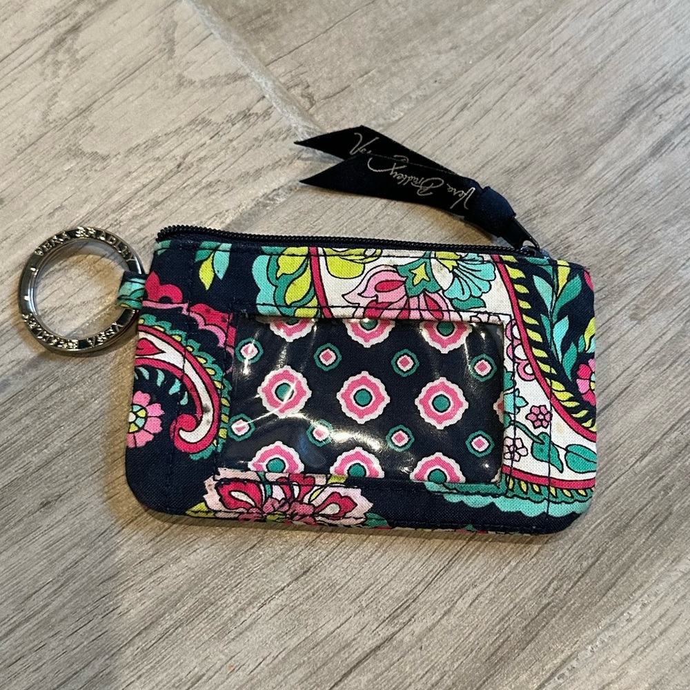 Vera Bradley zip ID case wallet with keychain